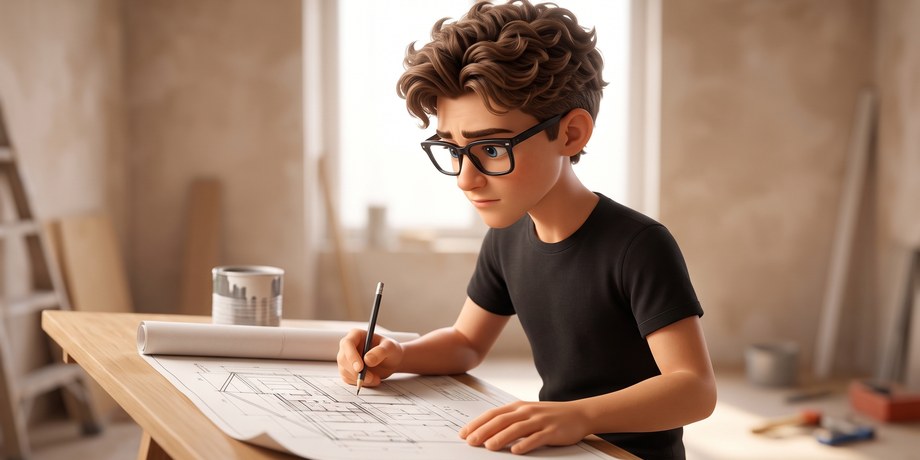 Filippo disegna una soluzione su misura